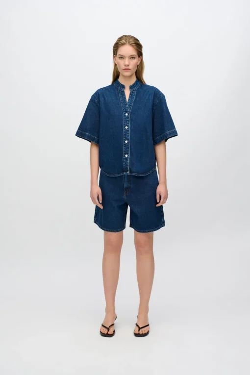 Minimum Shirts | Alicia denim blend shirt 4181 - Medium Blue MediumBlue