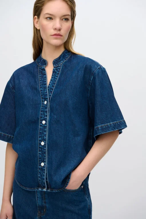 Minimum Shirts | Alicia denim blend shirt 4181 - Medium Blue MediumBlue