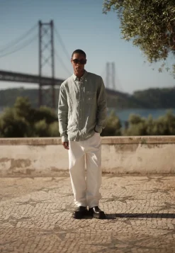 Minimum Shirts | Colt long sleeved reg linen shirt 4115 - Gray Mist GrayMist