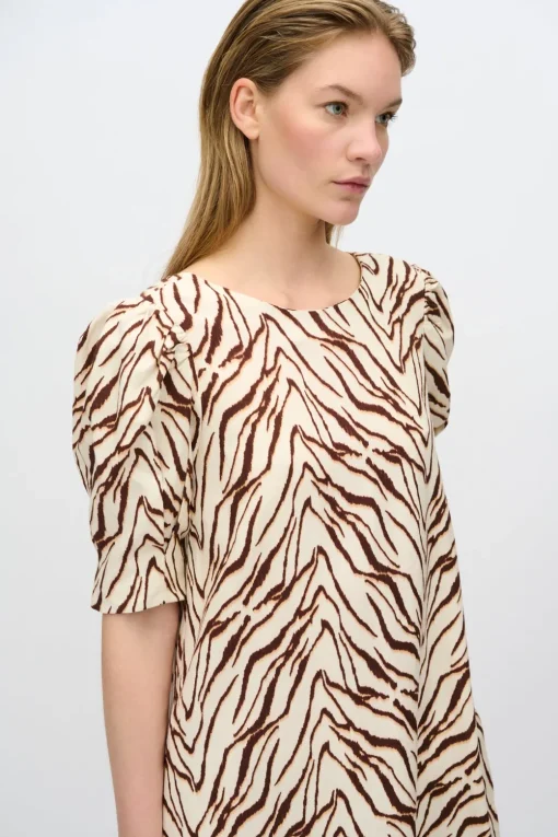 Minimum Dresses | Dalia a-line linen blend dress 4263 - Sandstorm