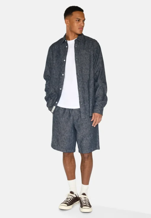 Minimum Shirts | Douglas linen denim shirt 4128 - Sky Captain SkyCaptain