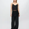 Minimum Tops | Elia top with lace 4257 - Black