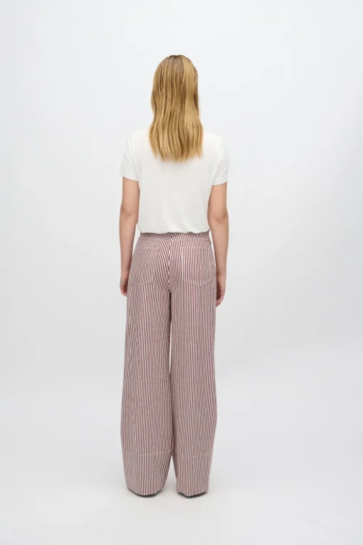 Minimum Jeans | Elisa striped denim pants 4328 - Coco Milk CocoMilk