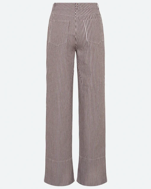Minimum Jeans | Elisa striped denim pants 4328 - Coco Milk CocoMilk