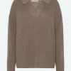 Minimum Knits | Ella polo jumper 4153 - Shitake