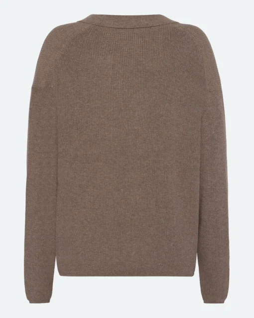 Minimum Knits | Ella polo jumper 4153 - Shitake