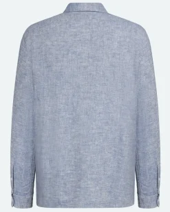 Minimum Shirts | Francis long sleeved shirt in linen blend 4236 - Angel Falls AngelFalls