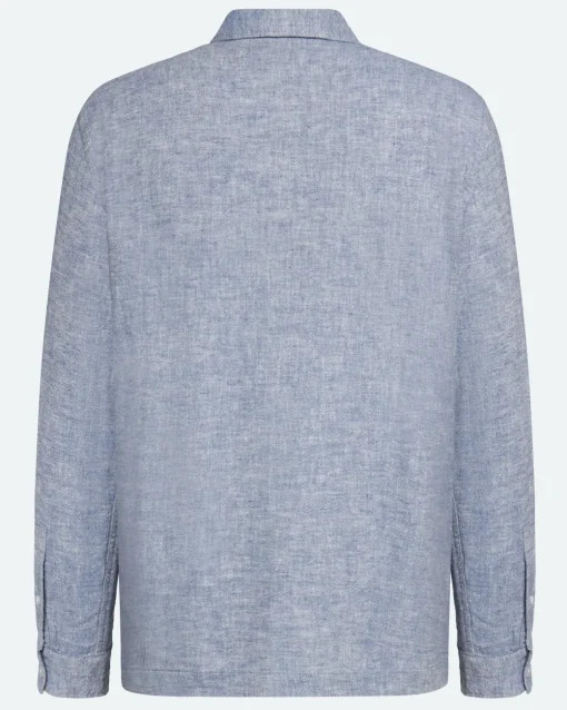Minimum Shirts | Francis long sleeved shirt in linen blend 4236 - Angel Falls AngelFalls
