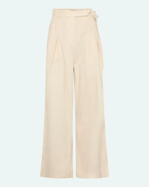 Minimum Pants | Gunli dressed pants with tie-detail 4191 - Brown Rice BrownRice