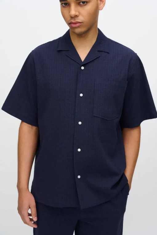 Minimum Shirts | Hayden relaxed short sleeved shirt 4216 - Sky Captain SkyCaptain