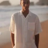 Minimum Shirts | Hayden short sleeved linen shirt 4115 - Coco Milk CocoMilk