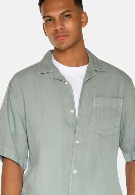 Minimum Shirts | Hayden short sleeved linen shirt 4115 - Gray Mist GrayMist