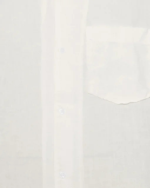 Minimum Shirts | Hayden short sleeved linen shirt 4115 - Coco Milk CocoMilk