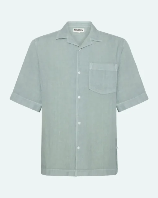 Minimum Shirts | Hayden short sleeved linen shirt 4115 - Gray Mist GrayMist
