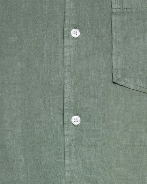 Minimum Shirts | Hayden short sleeved linen shirt 4115 - Iceberg Green IcebergGreen