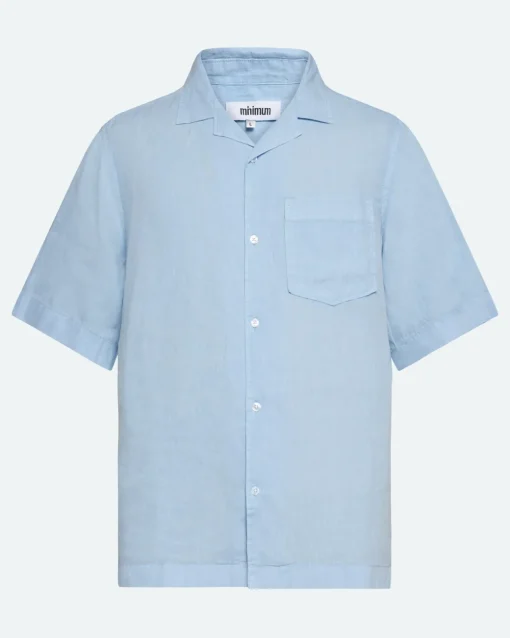 Minimum Shirts | Hayden short sleeved linen shirt 4115 - Angel Falls AngelFalls