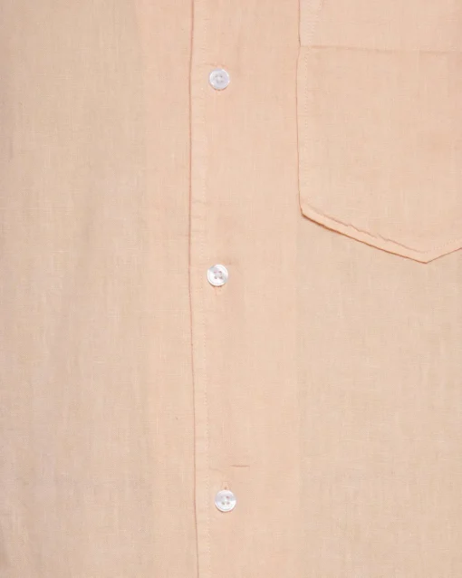 Minimum Shirts | Hayden short sleeved linen shirt 4115 - Creme De Peche CremeDePeche