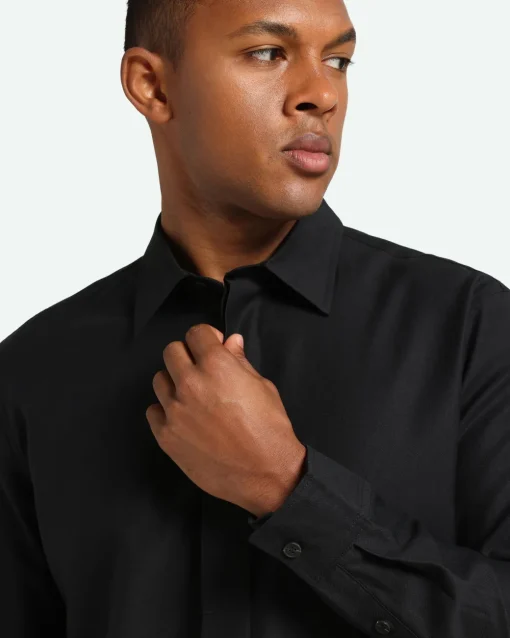 Minimum Shirts | Kader relaxed long sleeved shirt 3961 - Black