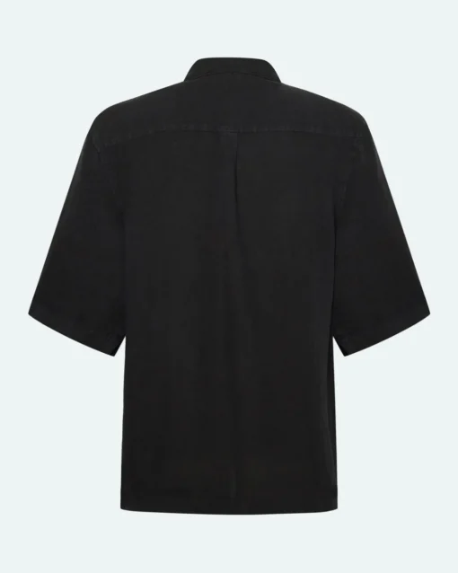 Minimum Shirts | Lando short sleeved linen shirt 4115 - Caviar