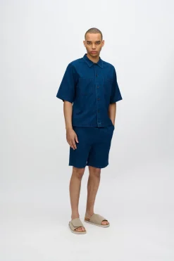 Minimum Shirts | Lennon short sleeved shirt in linen blend 4239 - Sky Captain SkyCaptain