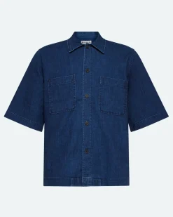 Minimum Shirts | Lennon short sleeved shirt in linen blend 4239 - Sky Captain SkyCaptain