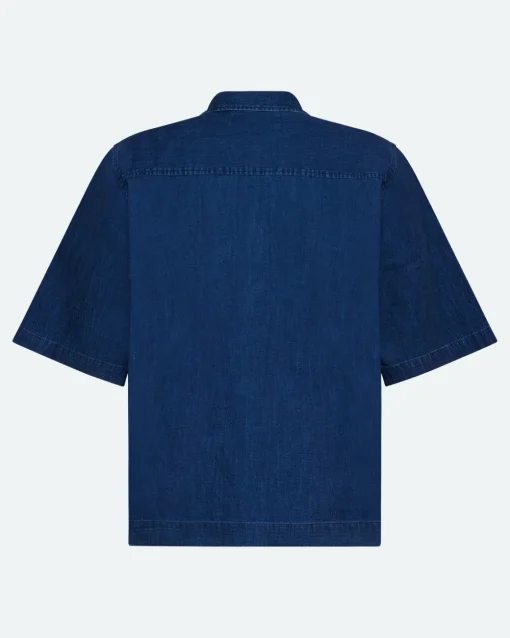 Minimum Shirts | Lennon short sleeved shirt in linen blend 4239 - Sky Captain SkyCaptain