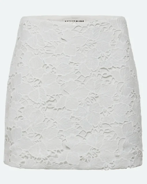 Minimum Skirts | Lillys lace mini skirt 4256 - Coco Milk CocoMilk