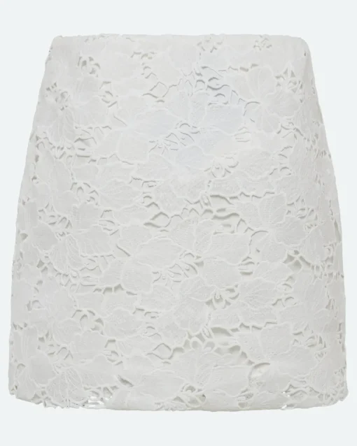 Minimum Skirts | Lillys lace mini skirt 4256 - Coco Milk CocoMilk