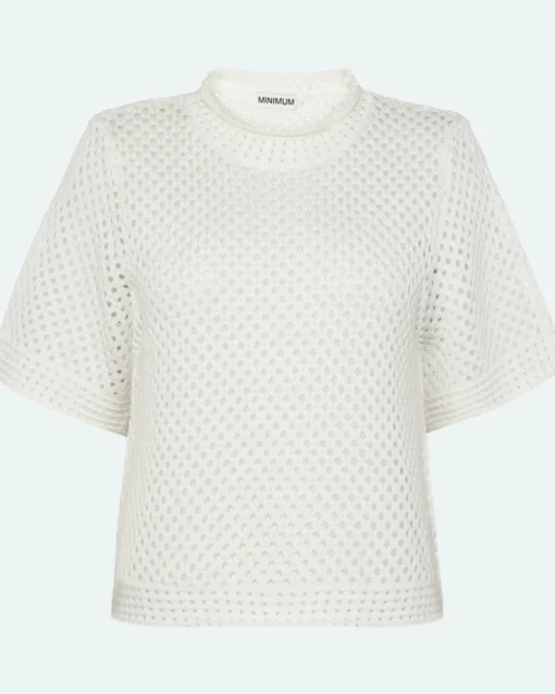 Minimum Knits | Lily crochet t-shirt 4119 - Coco Milk CocoMilk