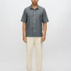 Minimum Shirts | Nash short sleeved striped shirt 4242 - Black