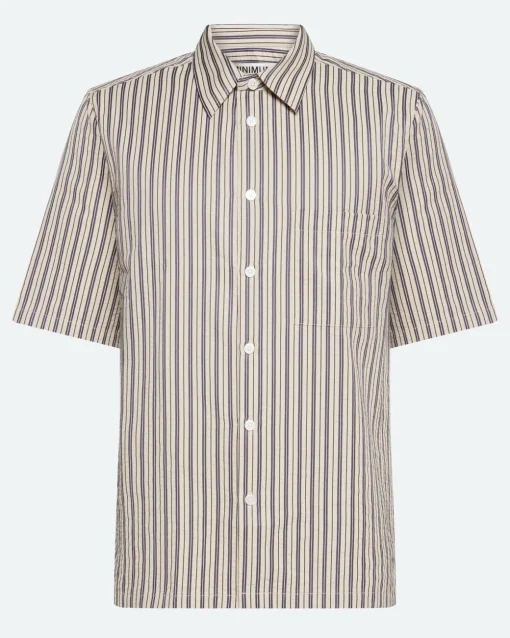 Minimum Shirts | Nash short sleeved striped shirt 4242 - Hay