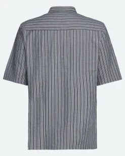 Minimum Shirts | Nash short sleeved striped shirt 4242 - Black