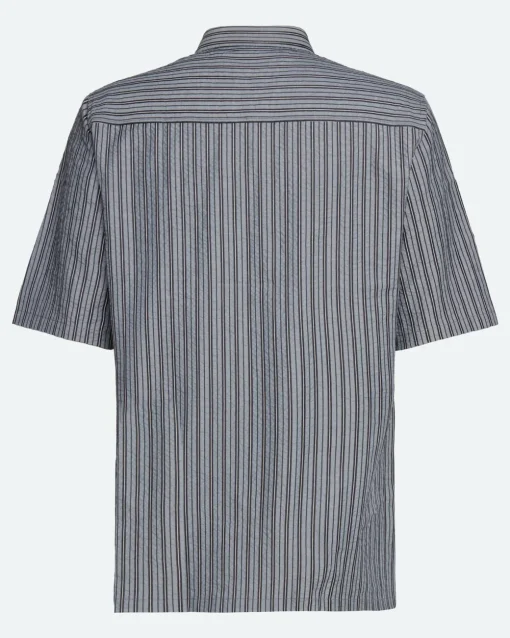 Minimum Shirts | Nash short sleeved striped shirt 4242 - Black