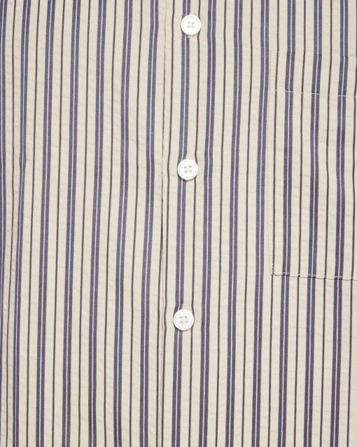 Minimum Shirts | Nash short sleeved striped shirt 4242 - Hay