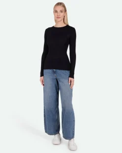 Minimum Knits | Natashas long sleeved t-shirt 3736 - Black