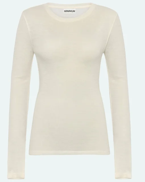 Minimum Knits | Natashas long sleeved t-shirt 3736 - Coco Milk CocoMilk
