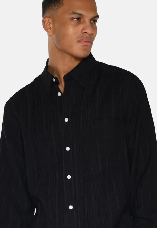 Minimum Shirts | Pedro long sleeved rlx shirt 4141 - Black
