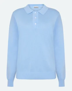 Minimum Knits | Riley polo jumper 4153 - Light Blue LightBlue