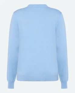 Minimum Knits | Riley polo jumper 4153 - Light Blue LightBlue