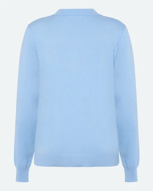 Minimum Knits | Riley polo jumper 4153 - Light Blue LightBlue