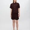 Minimum Shirts | Sage short sleeved shirt 3069 - French Roast FrenchRoast