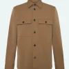 Minimum Shirts | Overshirts | Santon overshirt 3808 - Shitake