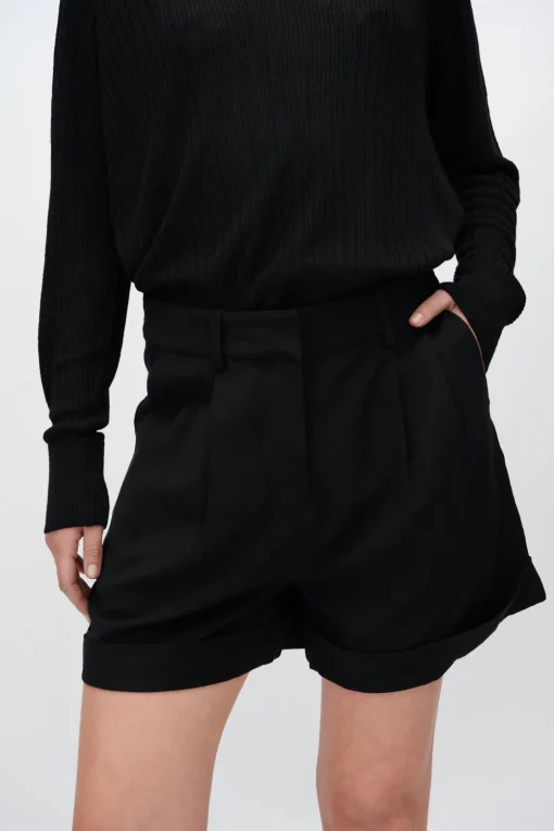 Minimum Shorts | Selby linen blend shorts 3069 - Black