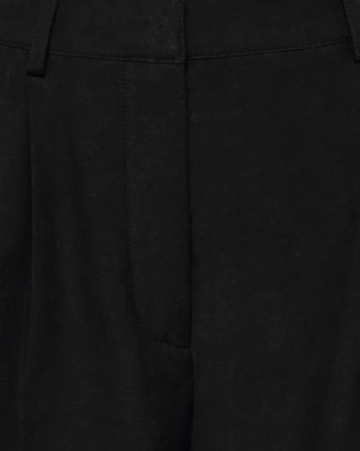 Minimum Shorts | Selby linen blend shorts 3069 - Black