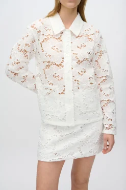Minimum Shirts | Selma long sleeved lace shirt 4256 - Coco Milk CocoMilk