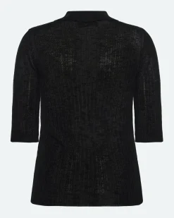 Minimum Knits | Zoe short sleeved polo 4152 - Black
