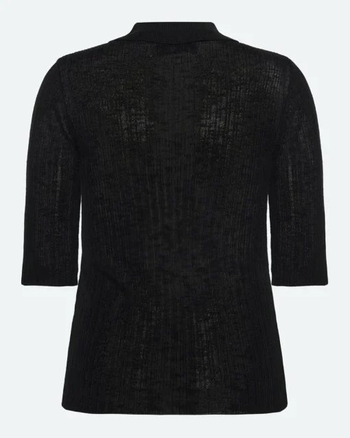 Minimum Knits | Zoe short sleeved polo 4152 - Black